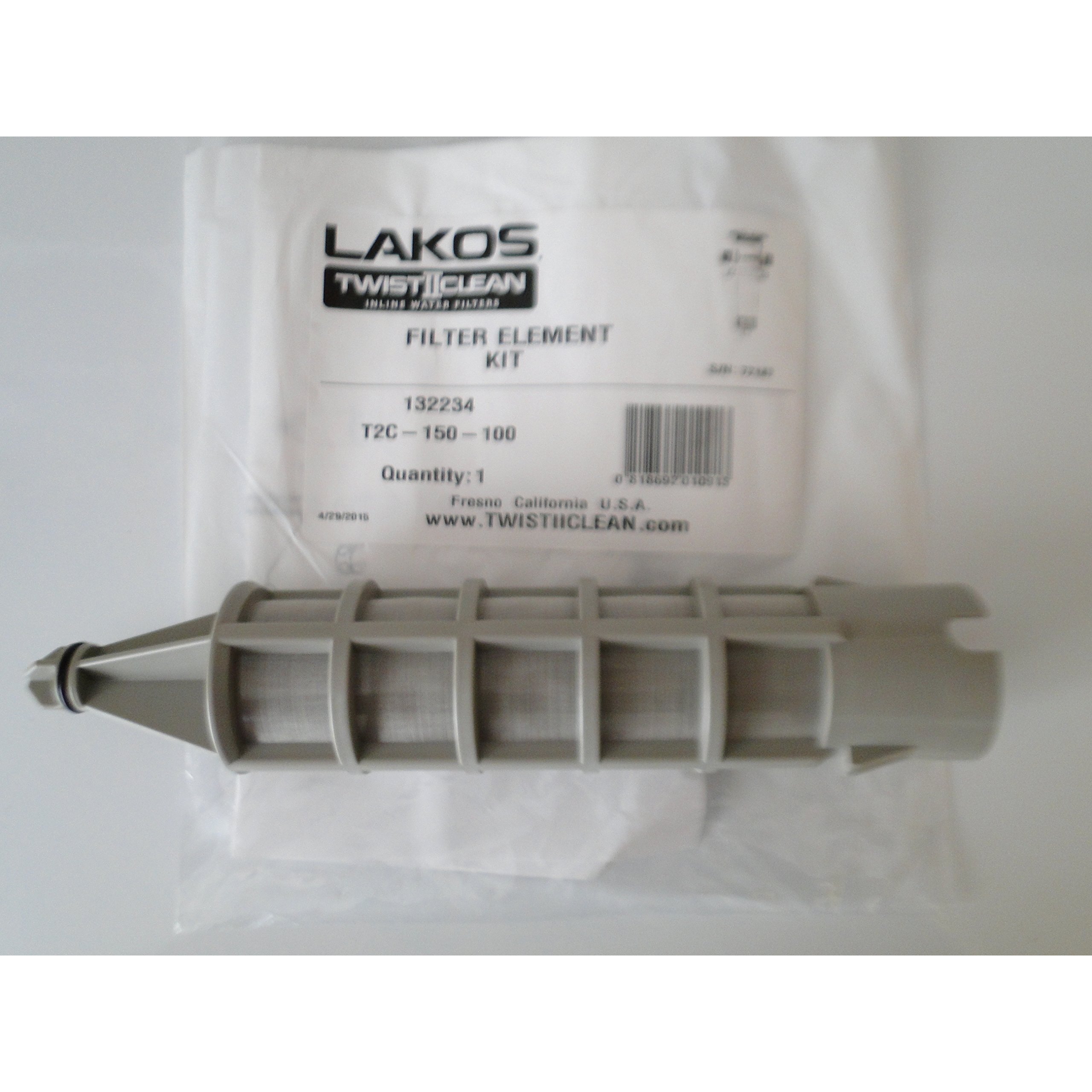 Lakos Filter Element Replacement Kit 1.5 Twist 2 Clean Twist Ii Clean Twistiiclean (100 Mesh Gray T2C-150-100 (132234))